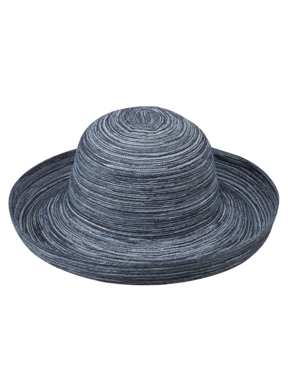 Wallaroo Sydney Wide-Brim Woven Denim Blue Sun Hat - Picture 2 of 10